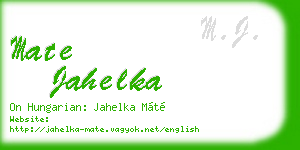 mate jahelka business card