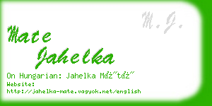 mate jahelka business card